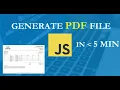 How to create PDF file in less than 5 min using Javascript