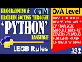 Chapter - 8 LEGB Rules in Python O Level A Level GIITM