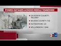 6 pm January 26 2026 power outage update in Middle TN