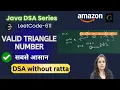 Valid Triangle Number Leetcode 611 Java DSA series