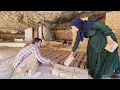 Zeynab and Davood Tile the Duck Pond and Prepare Wheat at Their Cave Home