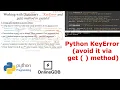 Python KeyError avoid via get method