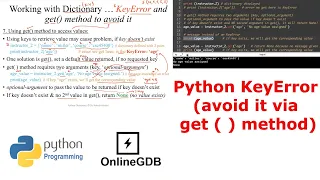 Python KeyError avoid via get method