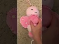 Carters Just One Year Plush Pink Butterfly Crinkle Wings Musical Pull Lullaby Toy