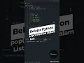 Belajar Python Dasar Untuk Pemula - Penggunaan pop method Dalam List