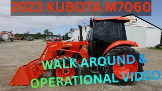 2023 KUBOTA M7060 Tractor Walk Around Operational 49 900