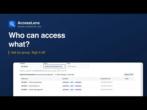 watch AccessLens for Jira video