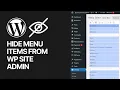 How to Hide Unnecessary Menu Items From WordPress Admin Free Easy Tutorial