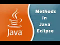 How to create Methods in Java Eclipse