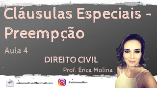 AULA 4 - CLÁUSULAS ESPECIAIS À COMPRA E VENDA - PREEMPÇÃO