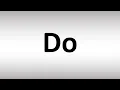 How to Pronounce Do