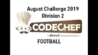 CODECHEF August Long Challenge FOOTBALL Solution