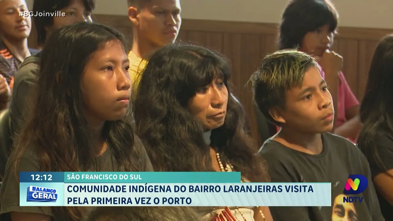 Comunidade indígena do bairro Laranjeiras visita pela primeira vez o porto de São Francisco do Sul