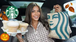 TRYING THE NEW STARBUCKS FALL MENU!! 🎃☕️