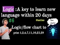 Hindi flow chart to print this series 1 2 4 7 11 16 22 29 for beginners