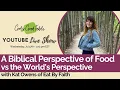 A Biblical Perspective of Food vs the World s Perspective Kat Owens of Eat By Faith