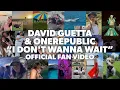Download Lagu David Guetta \u0026 OneRepublic - I Don't Wanna Wait (Official Fan video)