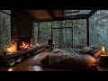 Sounds Rain & Thunder on Window - Midnight Rainstorm & Distant Thunder for Deep Relax, Sleep Well