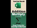 Addition Multiply in one formula Excel Tips Tricks todfodeducation