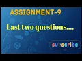 Assignment - 9 part-2
