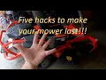 Spring time Lawnmower Maintenance - Craftsman Z5200