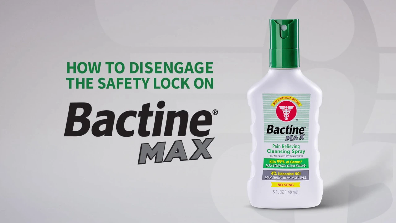 Disengaging the lock on new Bactine® Max!