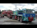 Download Lagu Super sized 706 tonne transport crosses bridge in town centre; police clear people and traffic