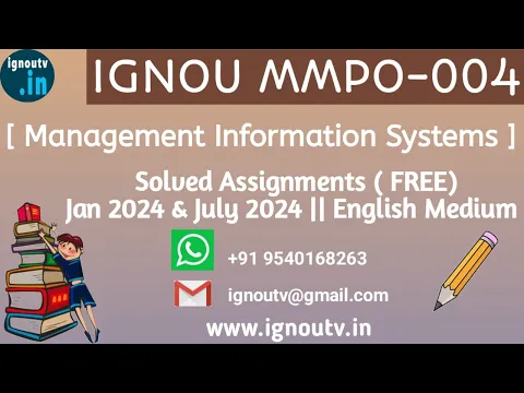Download MP3 IGNOU MMPO-004 Solved Assignment Jan \u0026 July 2024 [FREE] || IGNOU MBA || IGNOU TV || IGNOU ||