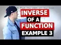MCR3U Grade 11 Functions - Inverse of a Function Example 3
