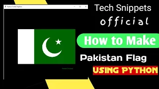 How To Create Pakistan Flag Using Python Creating the Pakistan Flag Using Python