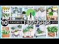 TOP 10 Favorite DOLLAR TREE FARMHOUSE DIYs Year Round Home Decor Easy 1 Craft Gift DIY Picks