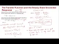 Lecture - 17A The Transfer Function and the Steady-State Sinusoidal Response