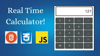 Real Time Calculator using HTML CSS JavaScript with Source Code Learn With Sazzad