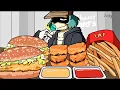 Garcello MCdonald's Food Challenge | Friday Night Funkin Animation | MUKBANG ANIMATION | JUDY 주디