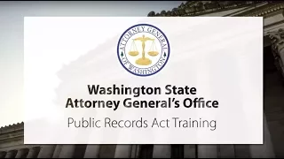 Attorney General s Office Public Records Act Training