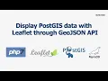 Display PostGIS data with Leaflet through GeoJSON API