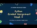 Python Graded assignment week - 2 solution IIT Madras Bsc Online Degree Diploma Demo