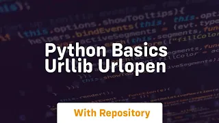 Python basics urllib urlopen