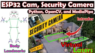 Python OpenCV ESP32 Cam based DIY Security Surveillance Camera using body Landmarks