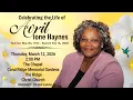 A Service of Thanksgiving for the life of Avril Haynes