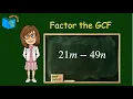 How to Factor an Expression using the GCF Math Defined with Mrs C 7 EE A 1