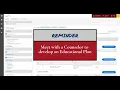 Student Planning Tutorial Overview