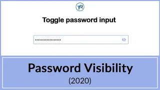 PASSWORD VISIBILITY USING JAVASCRIPT 2020 PASSWORD HIDE AND SHOW WITH ICON