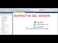 Distinct clause in SQL Server
