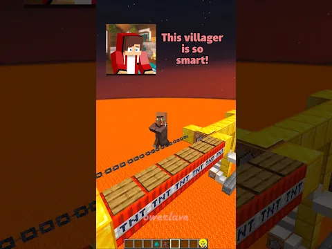Parkour for Villager! #minecraft