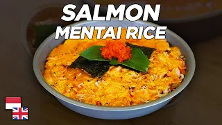 Praktis Untuk Anak \u0026 Keluarga! Resep Salmon Mentai Rice [Kualitas Restoran]