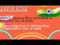 replace method program in java icse java semester2 class 10 icse java string java array