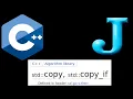 std copy - if in J programming language