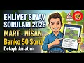 Ehliyet Sinav Sorulari 2026 Mart - Nisan Cikmis Sorular