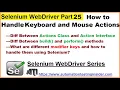 Selenium WebDriver Part25 Actions Class in Selenium